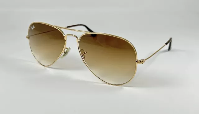 RayBan RB3025 Gold Matte Aviator/Brown Gradient Sunglasses 001/52 58[]14