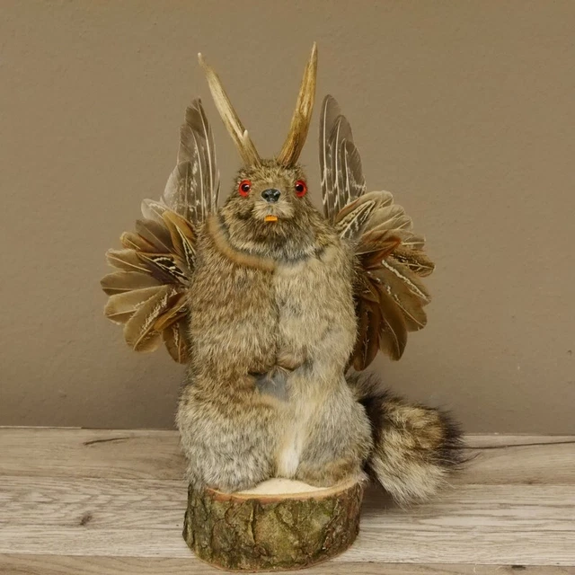 Wolpertinger Maclean Preparado Con Rojo Ojos, Ala Y Cornamenta #86.3.83