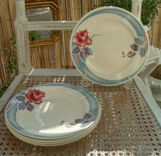 5 Assiettes desserts Sarreguemines Antinéa signéé Saargemund