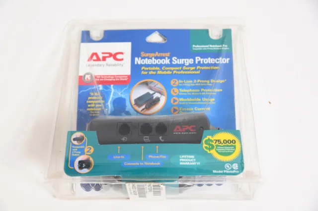 APC PNotePro3 Surge Arrest Notebook Pro Surge Protector 3 Prong New in Package