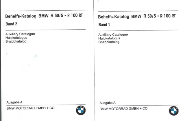 BMW Ersatzteil - Liste Ersatzteilkatalog f. R 75/5 - 90 /6 - 100 /7 RS RT S neu