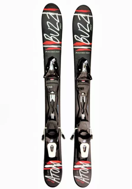 BUZZ ATOM V12 Negro/Rojo 99 cm Esquís inc Liberación Mini cuchillas de esquí SNOWBLADES