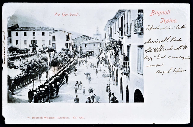 Campania -Avellino- Bagnoli Irpino -Parata Militare- Animata - F.p. Viagg.- 1902
