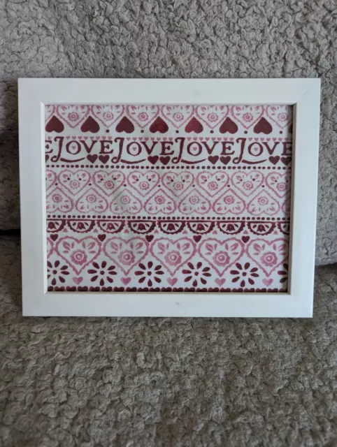 Emma Bridgewater gerahmter Sampler Liebe Stoff Rest