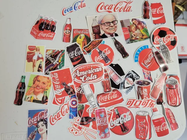 Coca Cola Vinyl, Waterproof Decal Stickers, 50 stickers, for the true fan