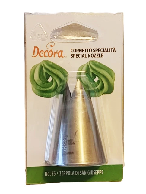 Beccuccio Per Sac à Poche A Stella F5 - In Acciaio Inox Per Zeppole Di San Giuseppe, Decorazione Panna E Ghiaccia - Foto 7