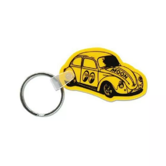 Mooneyes gelber VW Käfer Schlüsselanhänger Bug Key Ring Hot Rod Custom Oldschool