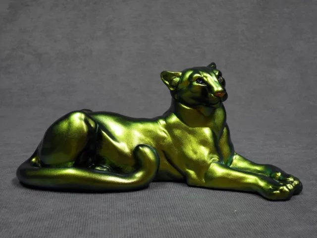 Windstone Editions * Cougar Gold/Silver * Mountain Lion Statue Panther Figurine