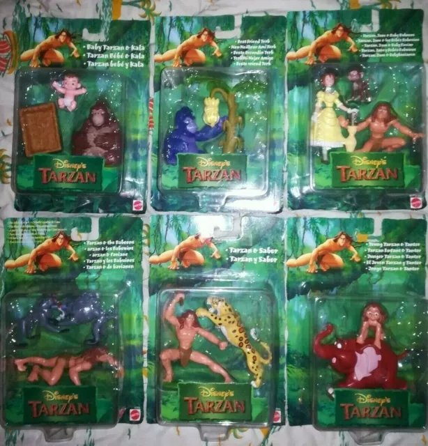 Mattel Tarzan Jane Terk Tantor Jungle Gorilla Elephant Animal MOC figure lot