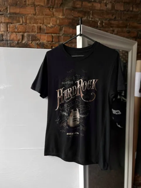 Hard Rock Cafe Berlin T-shirt noir à gros imprimé pour hommes