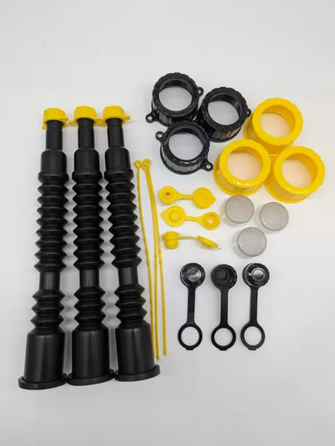 3 SET Replacement Gas Can Spout kit to Fit Midwest, Scepter,Briggs & Stratton
