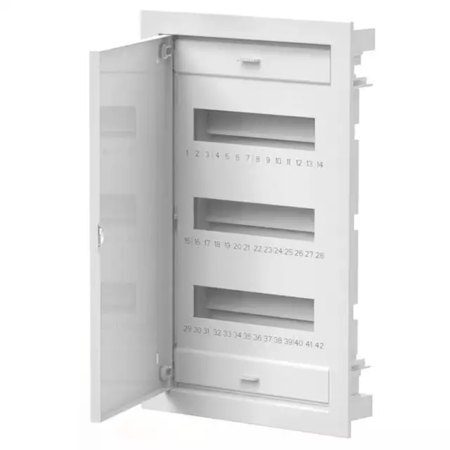 Distributore universale piccolo a incasso/parete cava, 3 file, morsetti PE/N 16 mm2, bianco