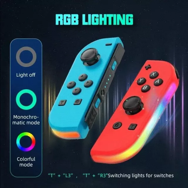 PAIRES MANETTES JOYCON COMPATIBLE SWITCH PC GENERIQUE Bleu Rouge