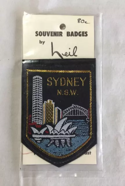Sydney, NSW, Vintage Souvenir Embroidered Woven Sew-on Cloth Patch  Badge