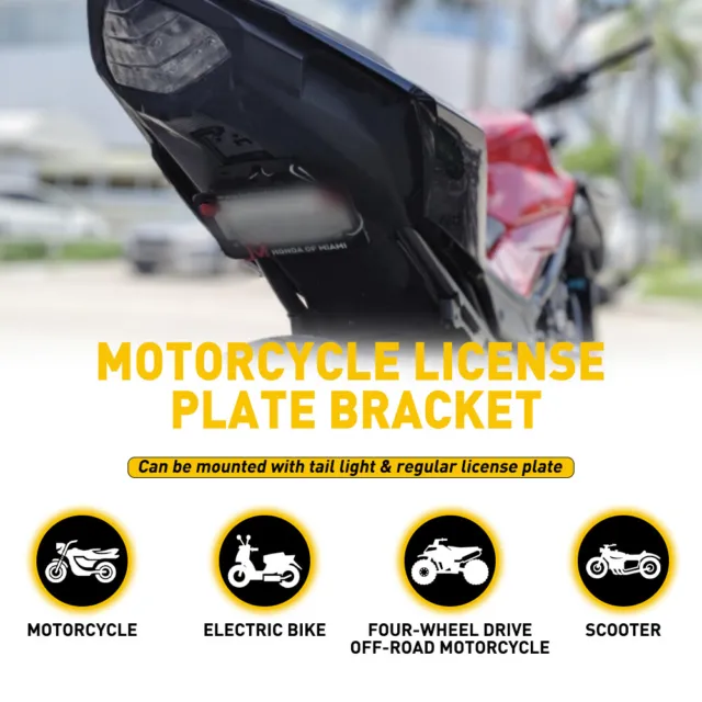 Universal Motorcycle License Number Plate Holder Tail Tidy Bracket For Honda UK