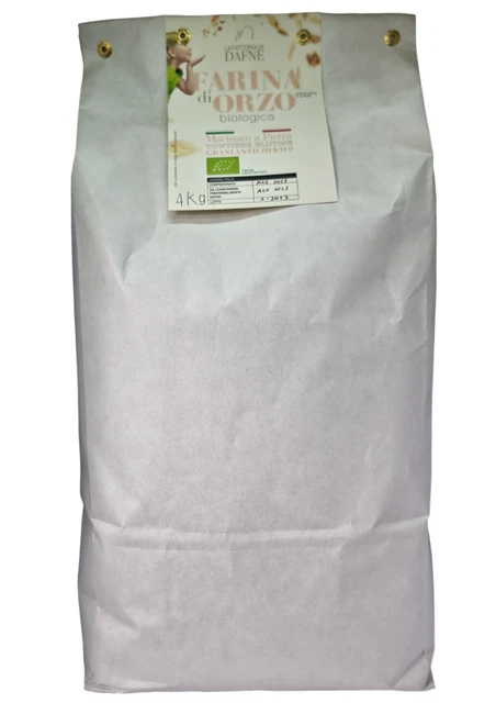 Farina Di Orzo Bio Macinata A Pietra  Pack 1 Confezione 4Kg