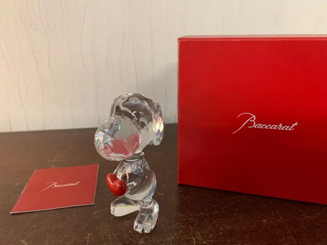 Snoopy cœur en cristal de Baccarat