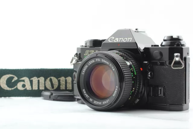 [Exc+5] Canon AE-1 P Program 35mm Film Camera Black New FD 50mm f1.4 Lens JAPAN