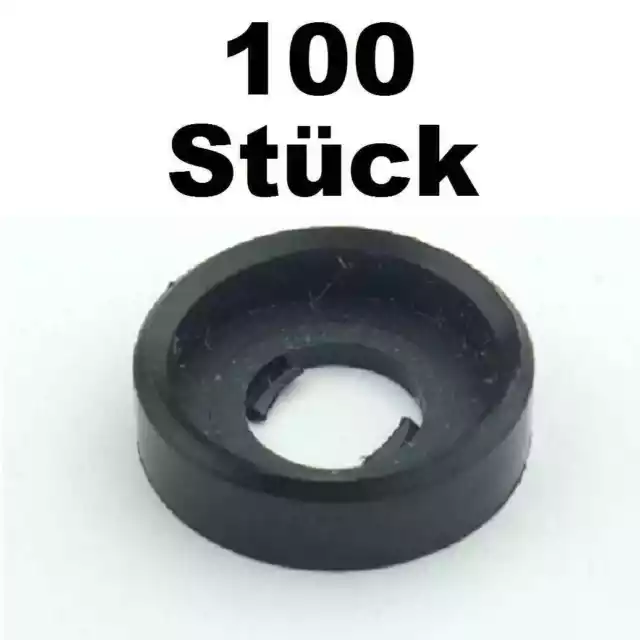 100 Stück Unterlegscheiben M6 schwarz DIN 125 Kunststoff Polyamid U-Scheiben