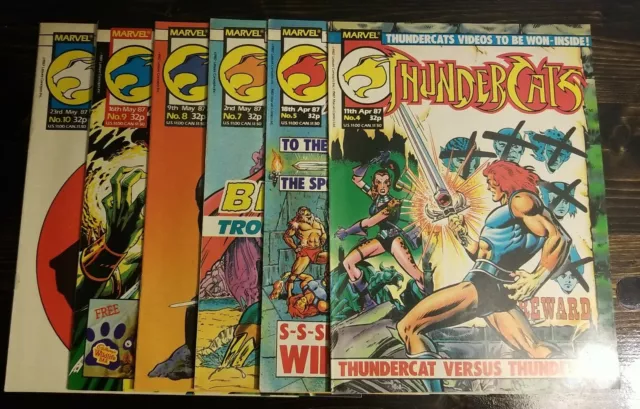 Thundercats Magazine Issues 4,5,7-10 (6 Issue Lot] Marvel UK