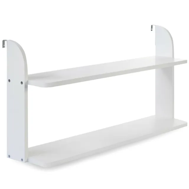 Étagère suspendue en Bois Blanc Rangement pour Lit mezzanine Moderne Homestyle4u