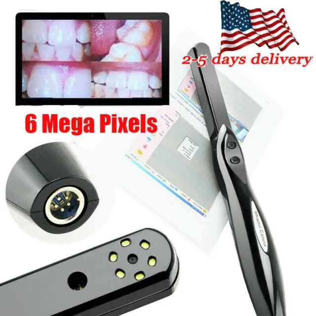 DENSHINE Dental HD USB 2.0 Intra Oral Camera 6 Mega Pixels 6-LED Clear Image New