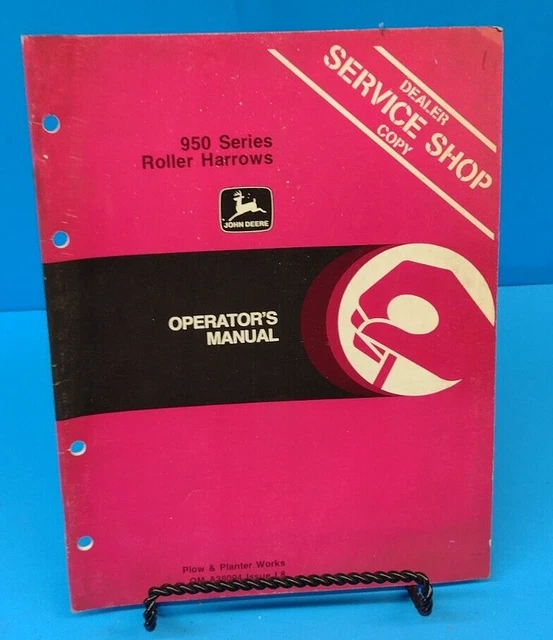 John Deere 950 series OM-A38094 L8 Roller Harrows Operator's Manual