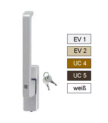 GU GRETSCH-UNITAS PSK Getriebe-Drehgriff Dirigent mit Aussperrsicher EV1 silber