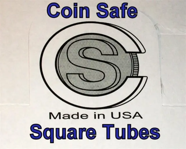 100 You Pick-Assorted Sizes COIN SAFE SQUARE TUBES - Cent through Silver Eagle