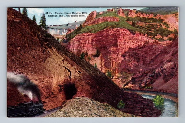 Eagle River Canon CO- Colorado, Gilman And Iron Mask Mine, Vintage Postcard