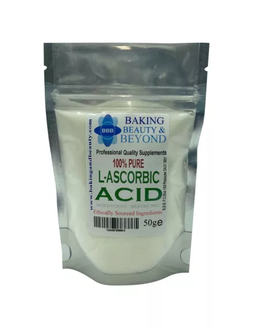 Baking Beauty and Beyond Pure L-Ascorbic Vitamin C Powder 50g Buy 2 Get 1 Free 2