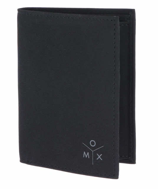 Oxmox Portafoglio New Cryptan RFID Protect - Compatto, Orizzontale, Unisex, Nero/Azzurro, Protezione Dati - 4