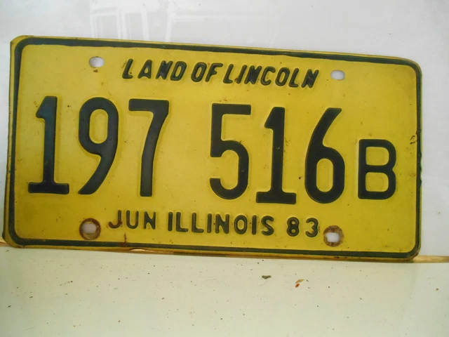 PLAQUE D'IMMATRICULATION AMERICAINE → ILLINOIS / 1549 / AMERICA UNITED