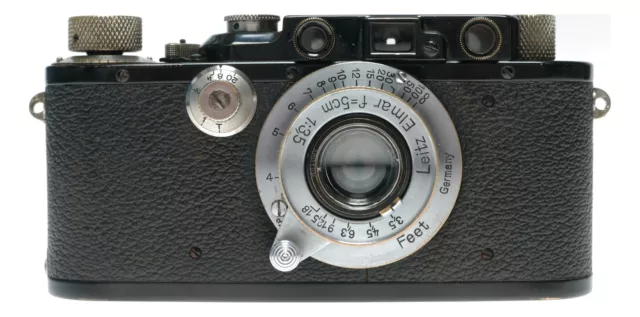 Leica III Black paint RF camera Leitz Elmar 5cm 1:3.5 lens