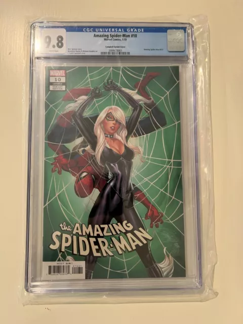 Marvel Comics | AMAZING SPIDER-MAN #10 | CGC 9.8 J SCOTT CAMPBELL VARIANT #811