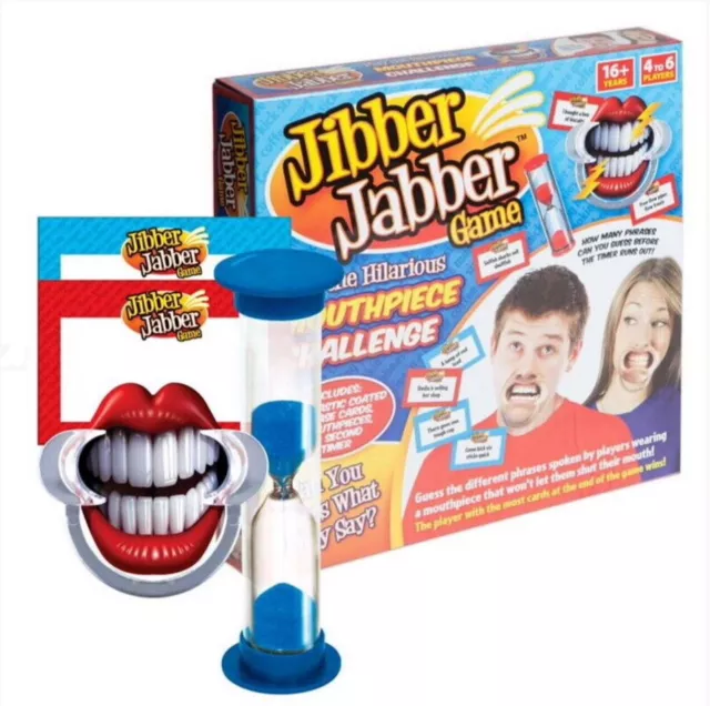 Kids Jibber Jabber Speak Talk Out Loud Mouthpiece Challenge Family Game Xmas New