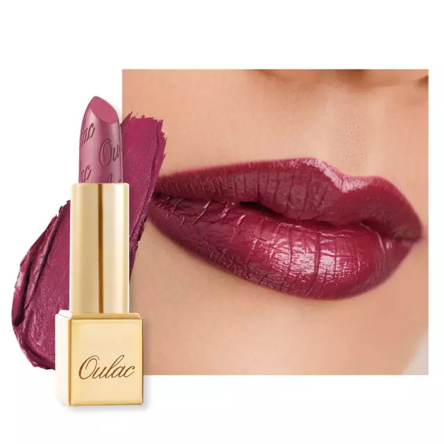 OULAC Lippenstift Metallic Glanz Finish, Kein Körniges Gefühl Lipstick Mit Langa