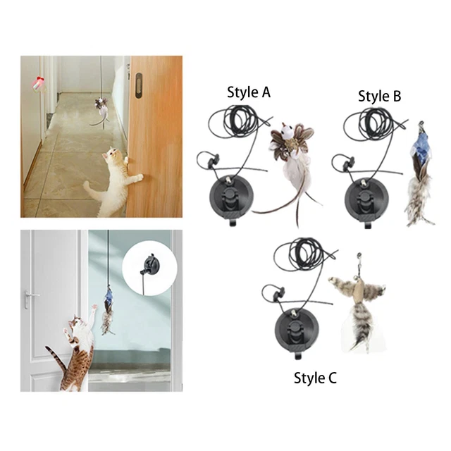 Chat Plume Jouets Porte Suspendue Chat Teaser Jouet Fournitures Pour Animaux