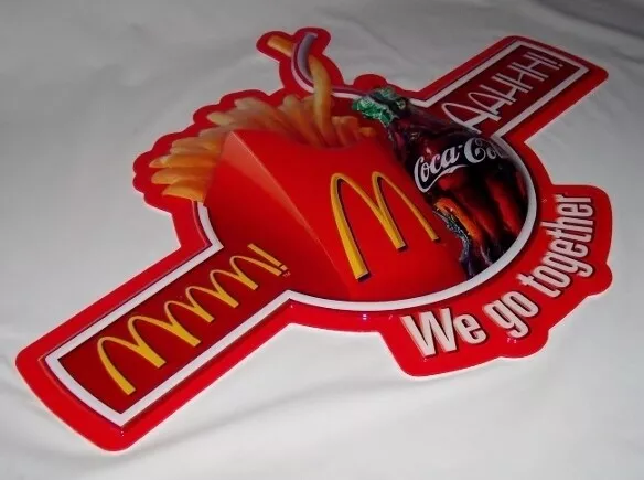 Coca Cola Coke & Fries Sign - Mcdonalds - 3/Dimensional - 15" - New In Box