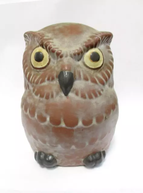 Vintage NICODEMUS POTTERY OWL FIGURINE 4-1/4"