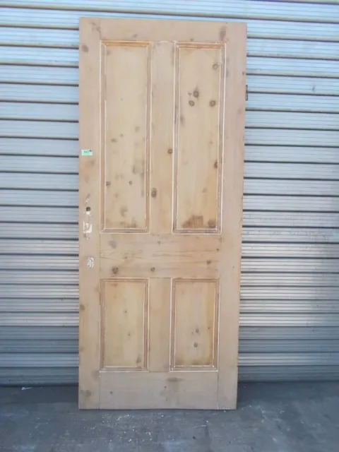 Reclaimed 31 3/4" x 76 3/4" Pine Victorian  Panel Door  Internal ref  447
