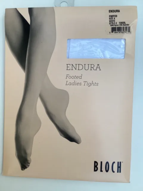 Bloch Endura Footed Tights T0920L - White - NEW