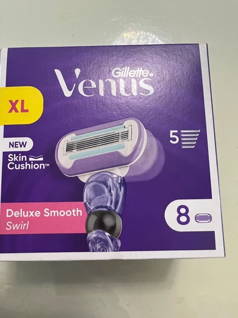 Gillette Venus Deluxe Smooth Swirl Rasierklingen - Lila, 8 Stück.               