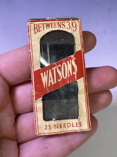 Antique Watson's Betweens 3/9 Pack of Needles Sewing Nickel Plated England