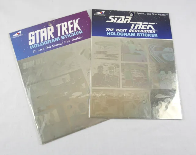 STAR TREK LOT Vintage A.H. Prismatic Hologram Stickers NOS Classic TNG