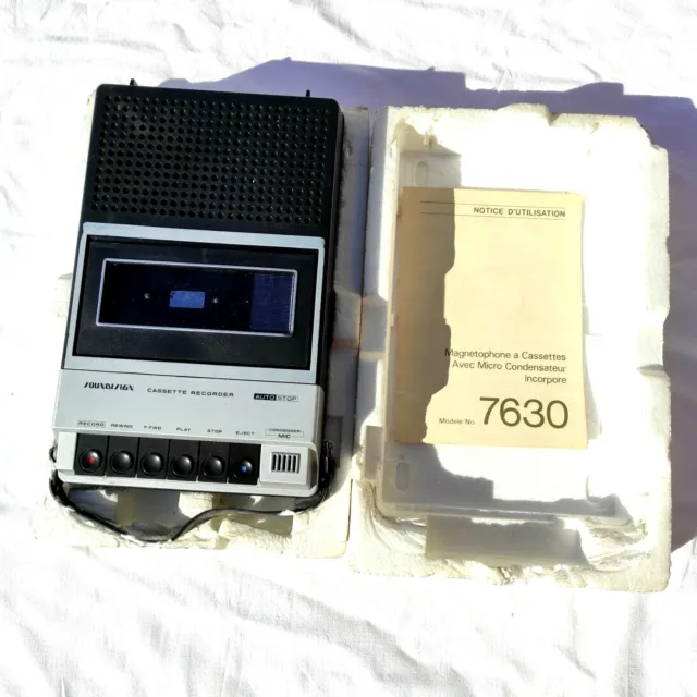 MAGNETOPHONE à CASSETTES NEUF SOUNDESIGN MODELE 7630  avec notice et emballage