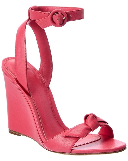 Alexandre Birman Clarita Leather Wedge Sandal Women's Pink 38 Alexandre Birman Clarita Leather Wedge Sandal Women's Pink 38