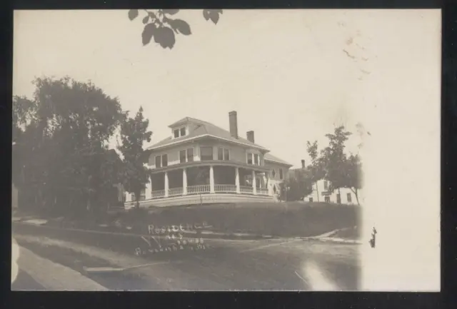 REAL PHOTO Postcard BOWDOINHAM Maine/ME  W. Cookes? Large Family House/Home 1907