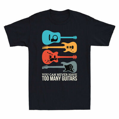 MANICOTTO molti hanno puoi Divertente chitarre breve troppo mai Musica T-shirt Amante Uomo