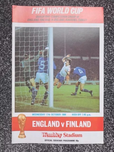 England V Finland 1984 International